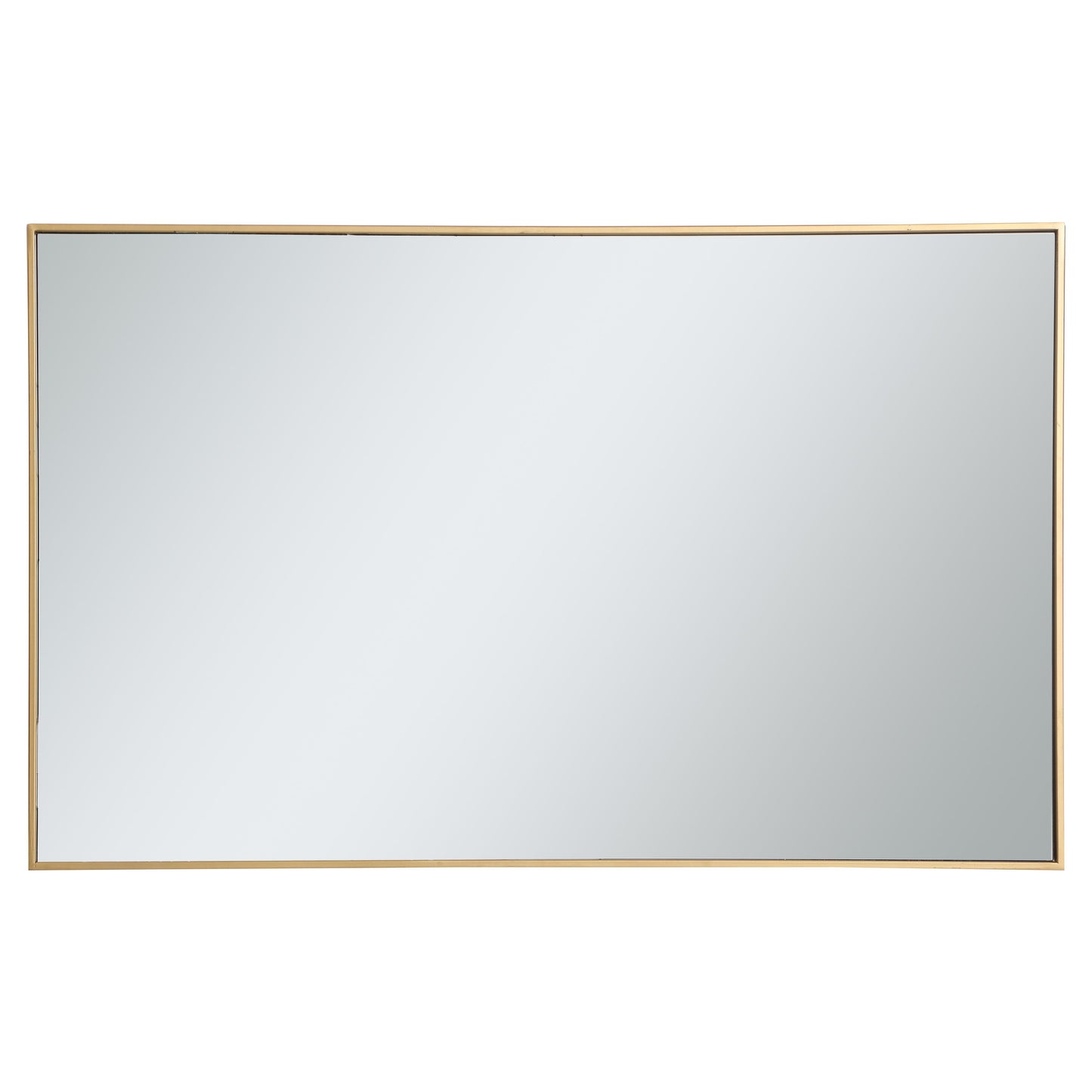 MR43048BR Monet 30" x 48" Metal Framed Rectangular Mirror in Brass
