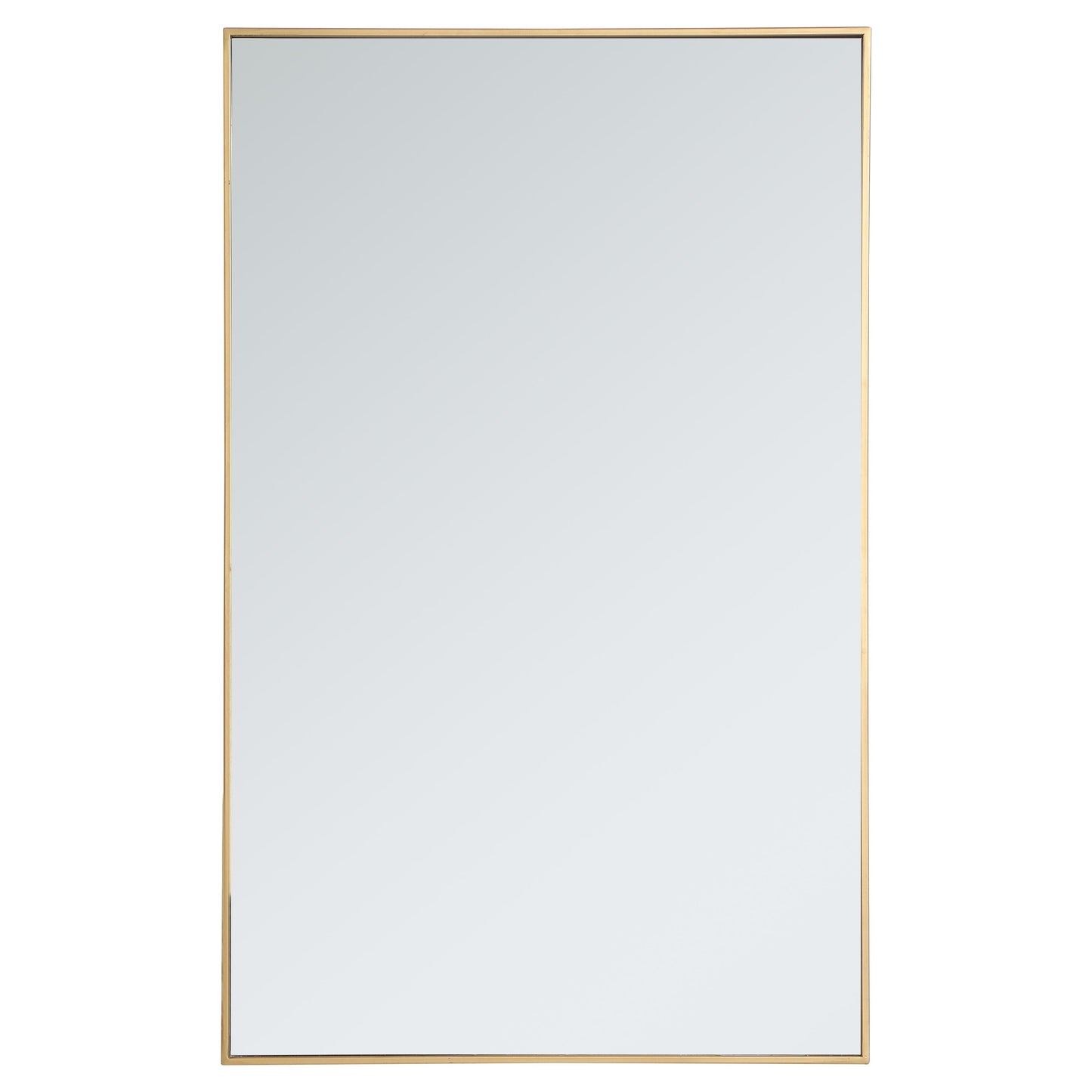 MR43048BR Monet 30" x 48" Metal Framed Rectangular Mirror in Brass