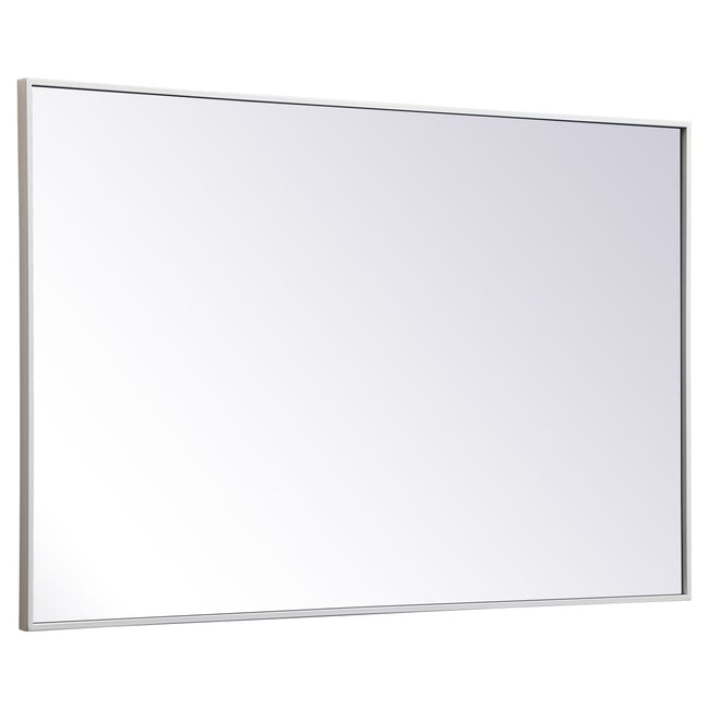MR43048WH Monet 30" x 48" Metal Framed Rectangular Mirror in White