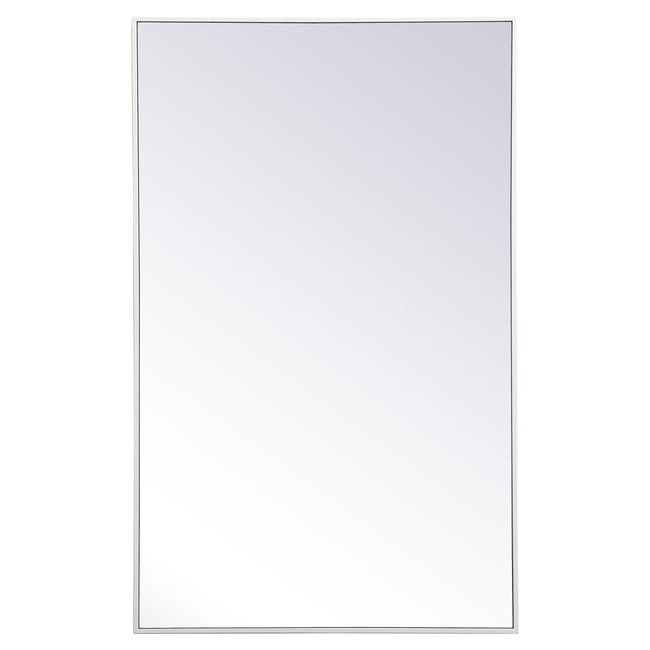 MR43048WH Monet 30" x 48" Metal Framed Rectangular Mirror in White