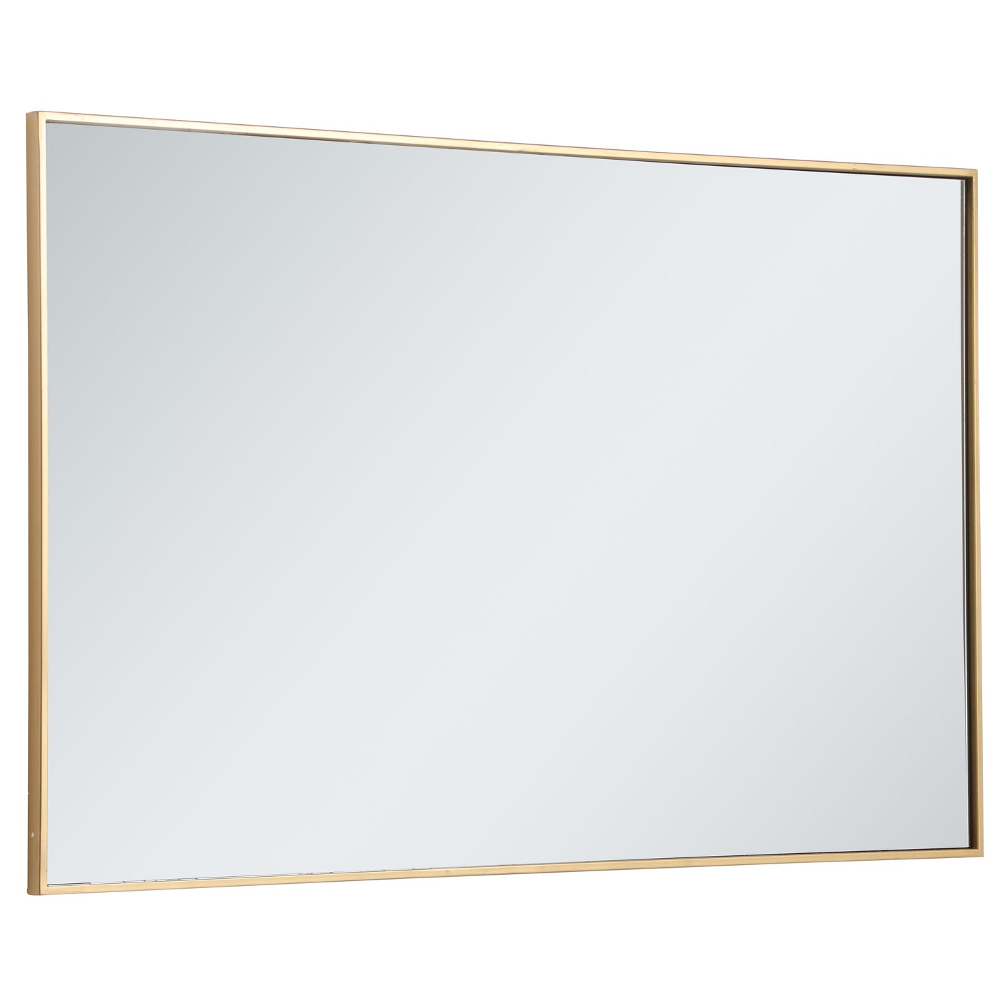 MR43048BR Monet 30" x 48" Metal Framed Rectangular Mirror in Brass