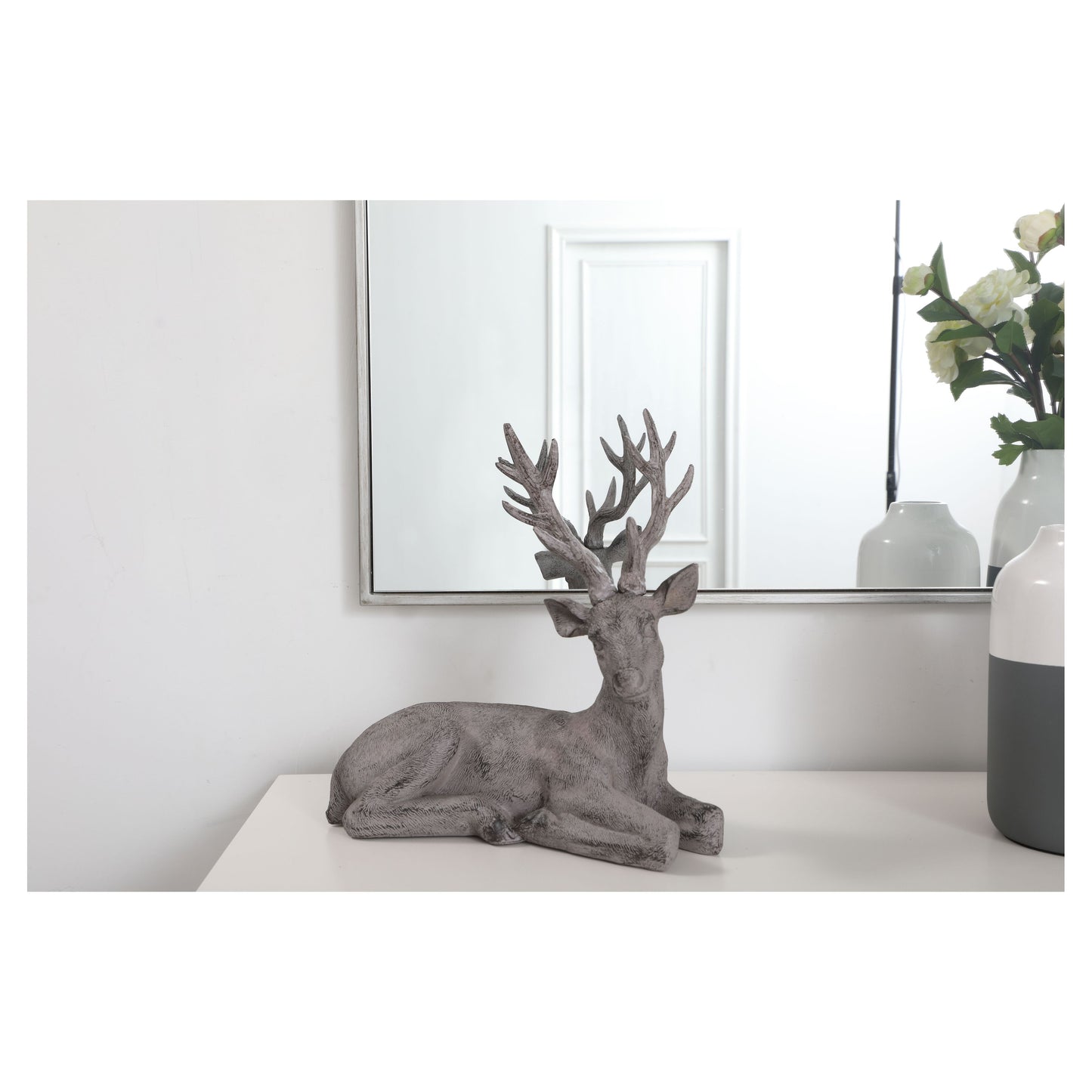 MR43048S Monet 30" x 48" Metal Framed Rectangular Mirror in Silver