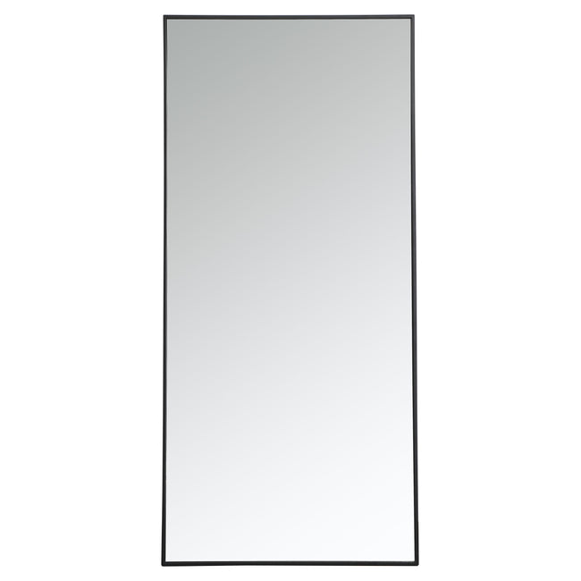 MR43060BK Monet 30" x 60" Metal Framed Rectangular Mirror in Black