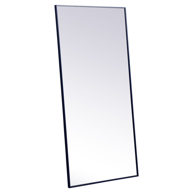 MR43060BL Monet 30" x 60" Metal Framed Rectangular Mirror in Blue