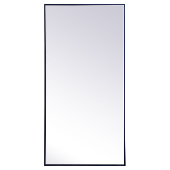 MR43060BL Monet 30" x 60" Metal Framed Rectangular Mirror in Blue