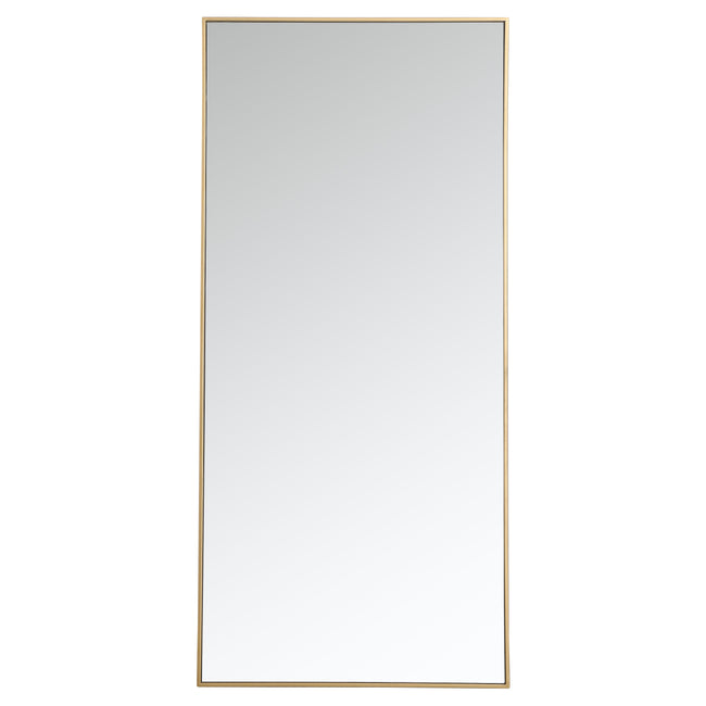 MR43060BR Monet 30" x 60" Metal Framed Rectangular Mirror in Brass