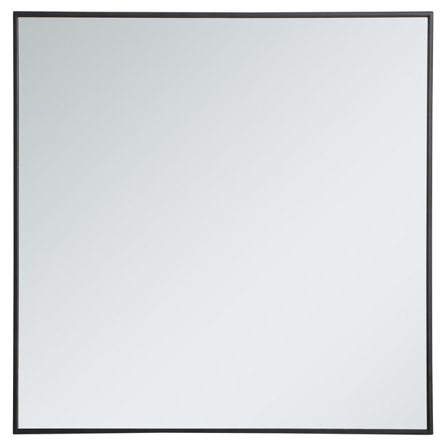 MR43636BK Monet 36" x 36" Metal Framed Square Mirror in Black