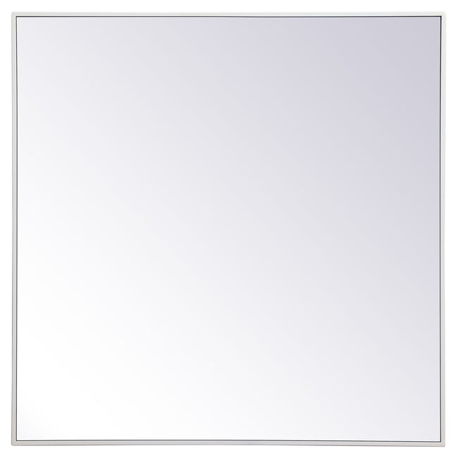 MR43636WH Monet 36" x 36" Metal Framed Rectangular Mirror in White