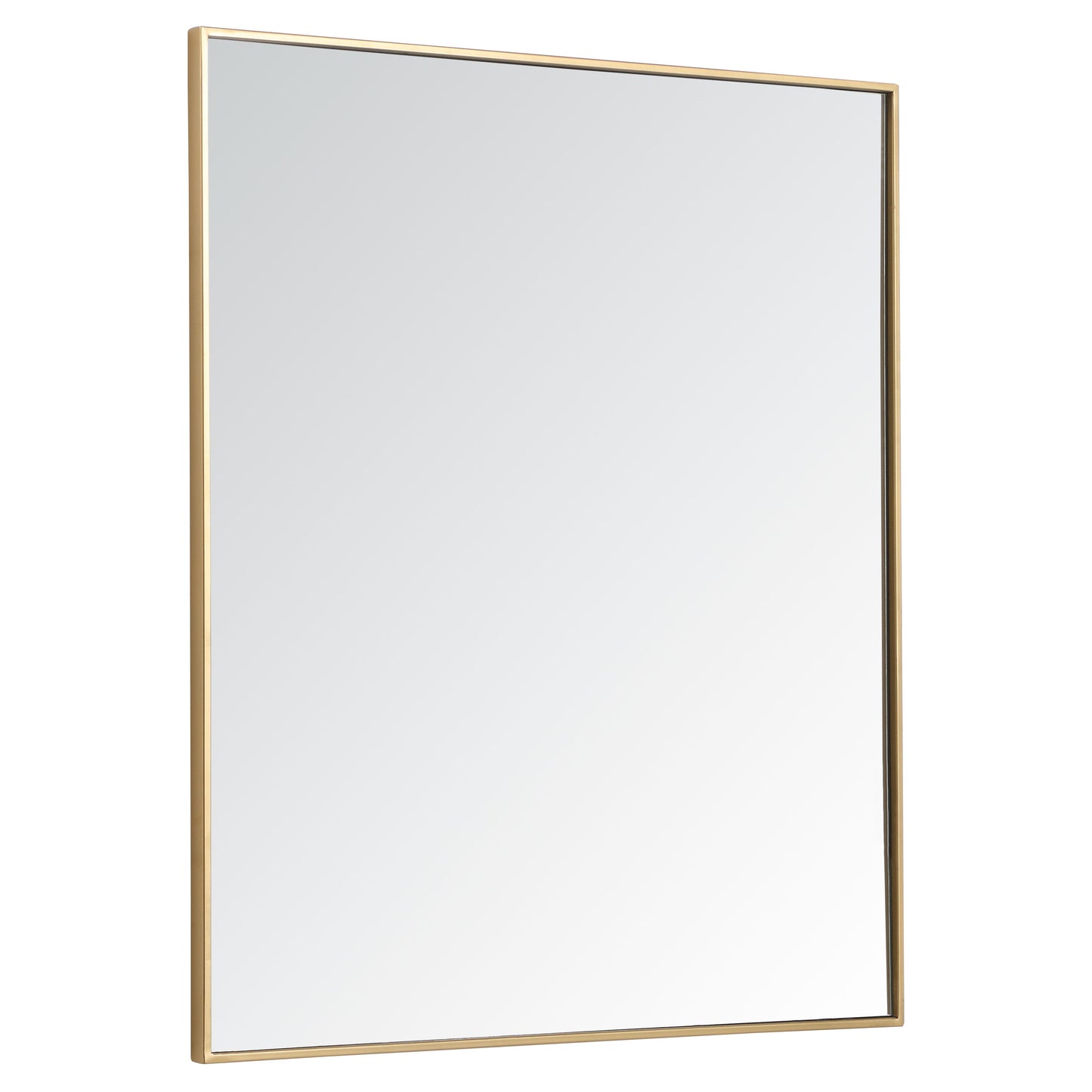 MR43640BR Monet 36" x 40" Metal Framed Rectangular Mirror in Brass