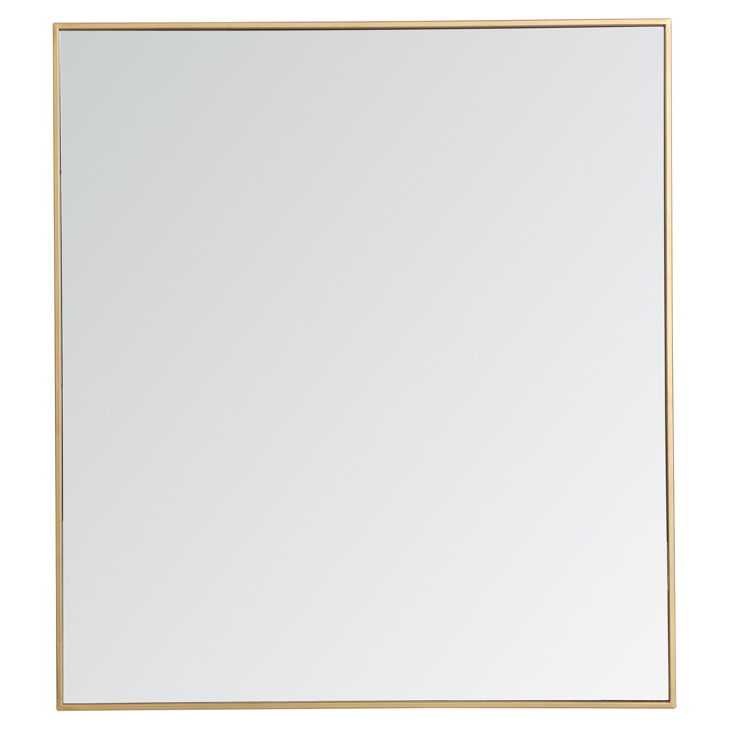 MR43640BR Monet 36" x 40" Metal Framed Rectangular Mirror in Brass