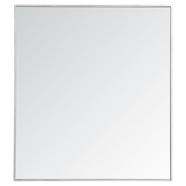 MR43640S Monet 36" x 40" Metal Framed Rectangular Mirror in Silver