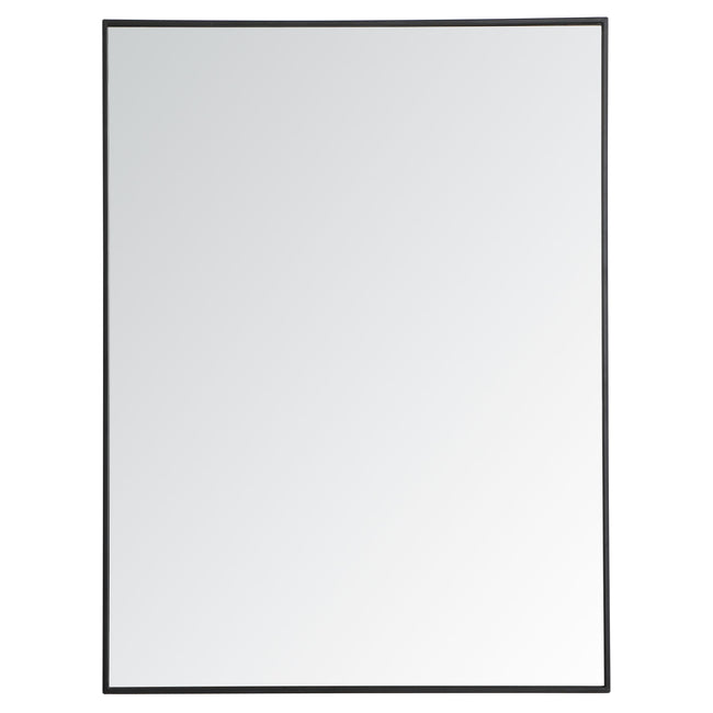 MR43648BK Monet 36" x 48" Metal Framed Rectangular Mirror in Black