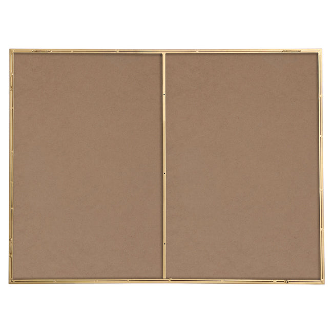 MR43648BR Monet 36" x 48" Metal Framed Rectangular Mirror in Brass