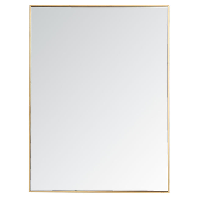 MR43648BR Monet 36" x 48" Metal Framed Rectangular Mirror in Brass