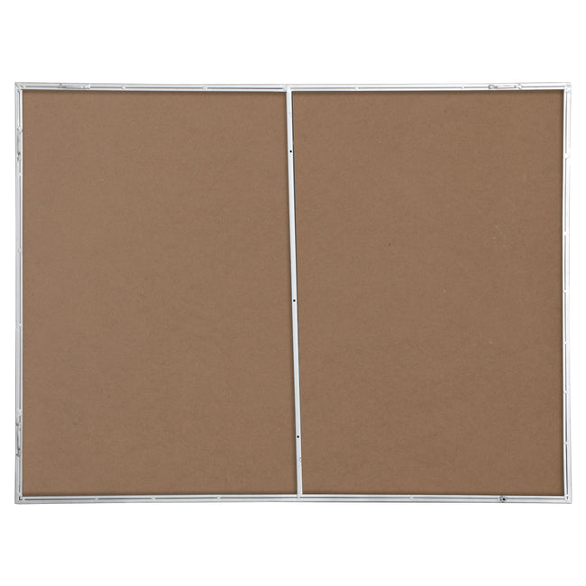 MR43648S Monet 36" x 48" Metal Framed Rectangular Mirror in Silver