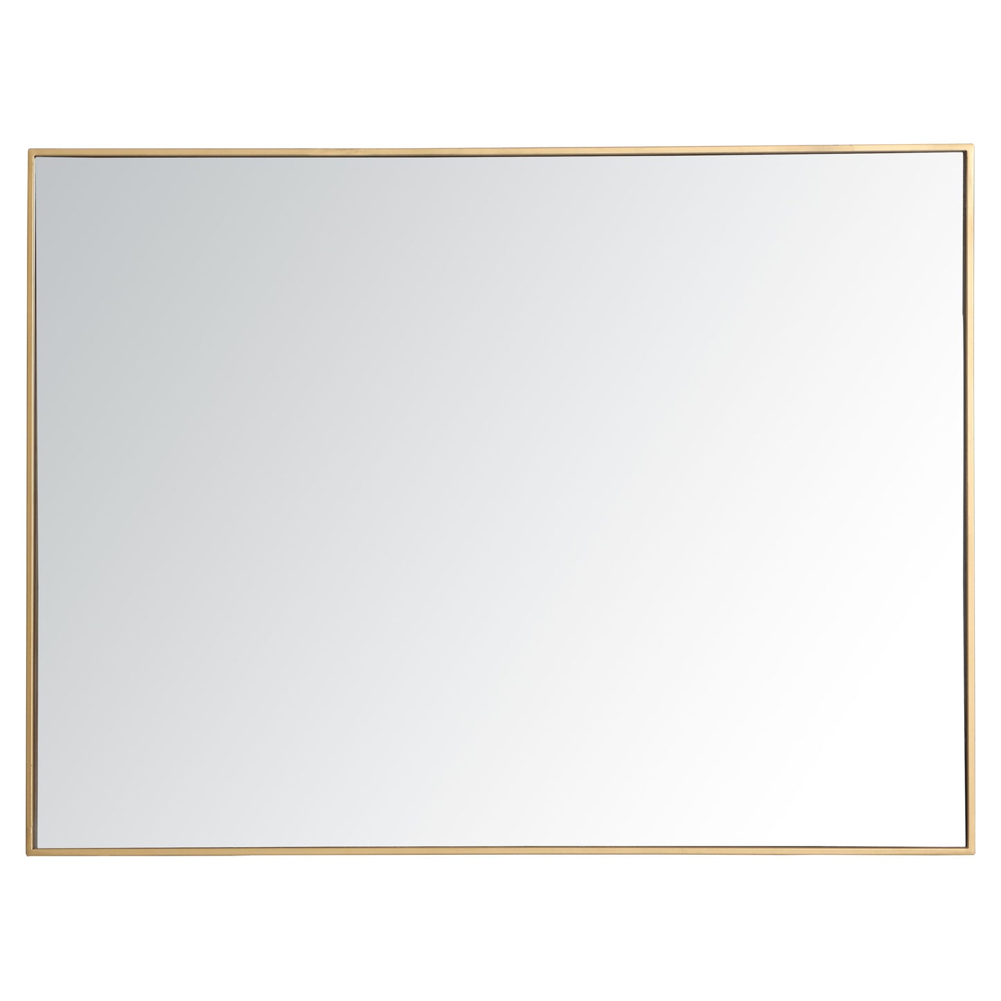 MR43648BR Monet 36" x 48" Metal Framed Rectangular Mirror in Brass
