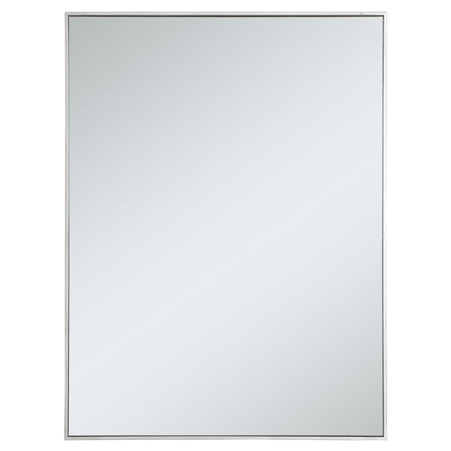MR43648S Monet 36" x 48" Metal Framed Rectangular Mirror in Silver