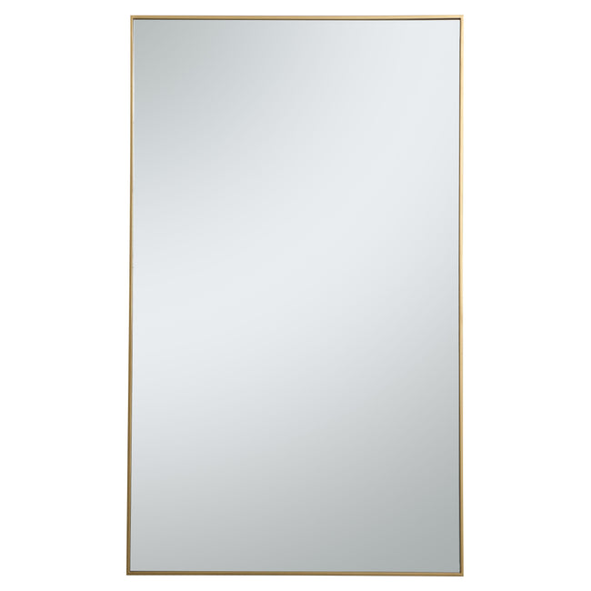 MR43660BR Monet 36" x 60" Metal Framed Rectangular Mirror in Brass