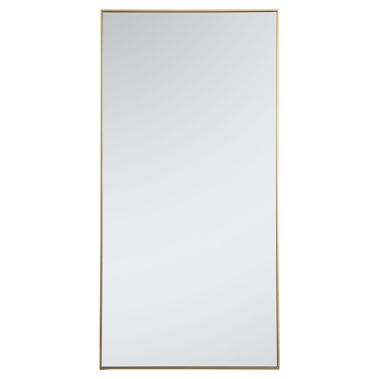MR43672BR Monet 36" x 72" Metal Framed Rectangular Mirror in Brass