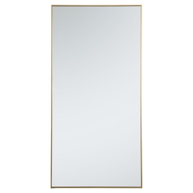 MR43672BR Monet 36" x 72" Metal Framed Rectangular Mirror in Brass