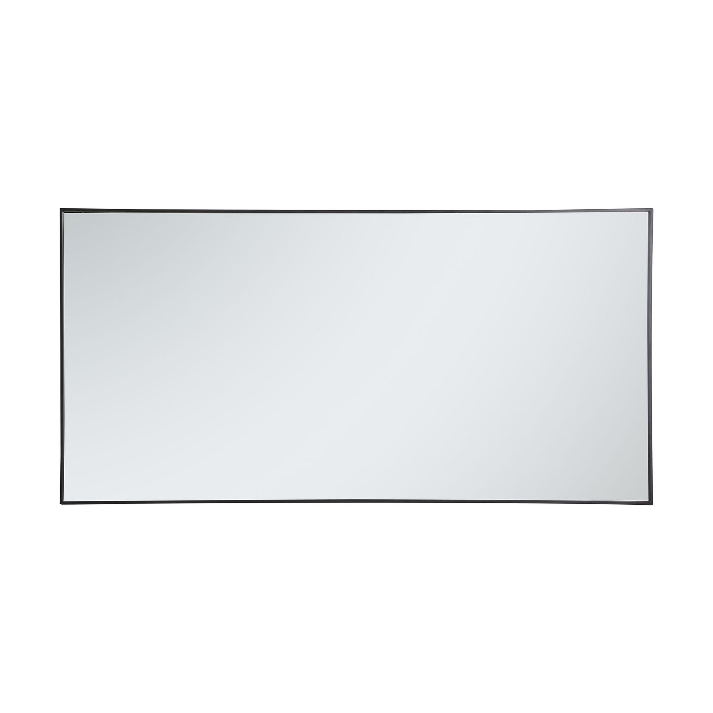 MR43672BK Monet 36" x 72" Metal Framed Rectangular Mirror in Black
