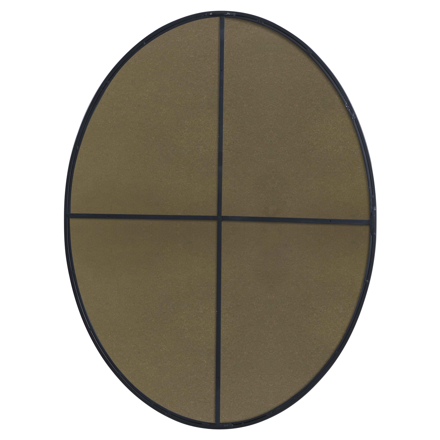 MR4630BK Decker 40" x 30" Metal Framed Oval Mirror in Black