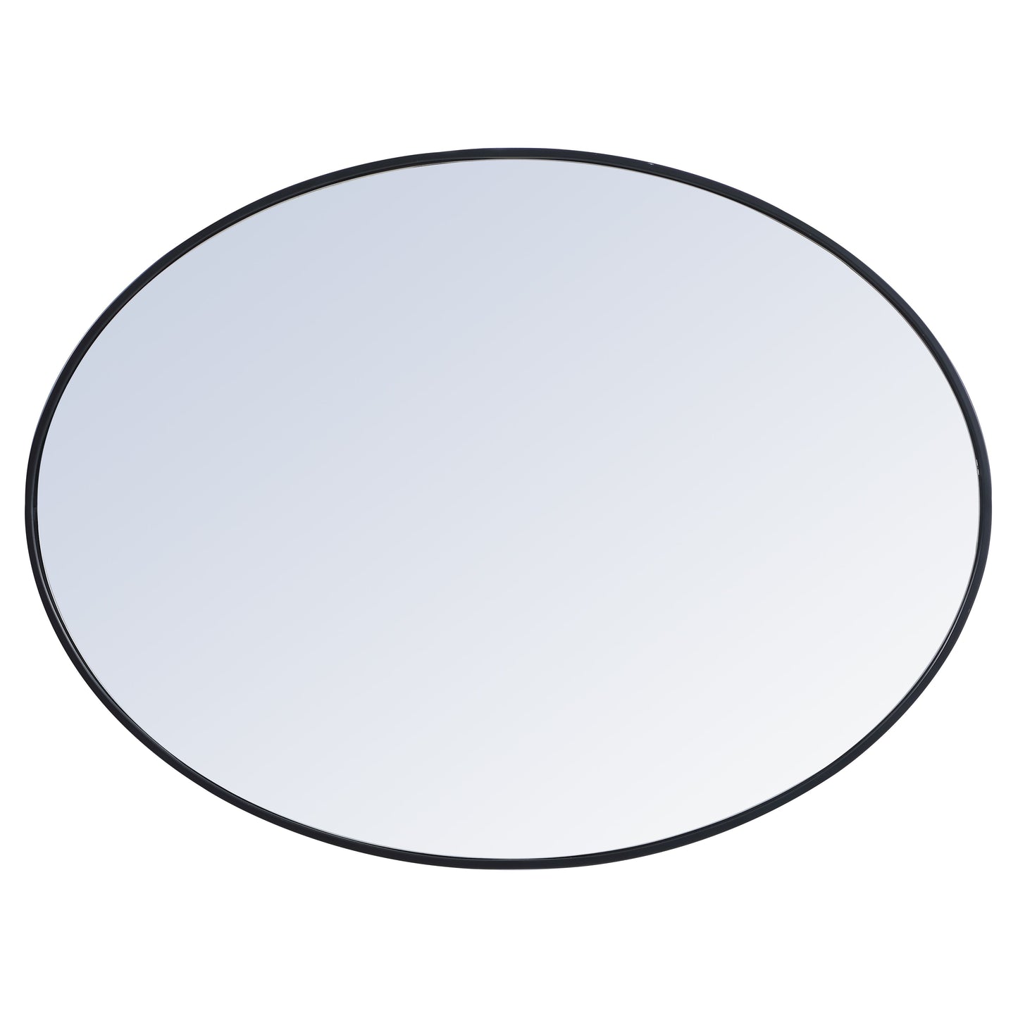 MR4630BK Decker 40" x 30" Metal Framed Oval Mirror in Black