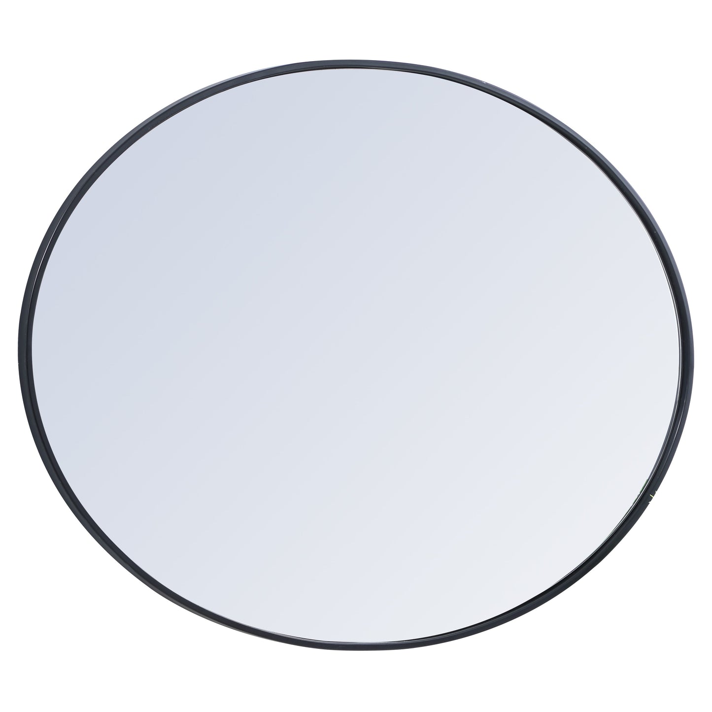 MR4630BK Decker 40" x 30" Metal Framed Oval Mirror in Black