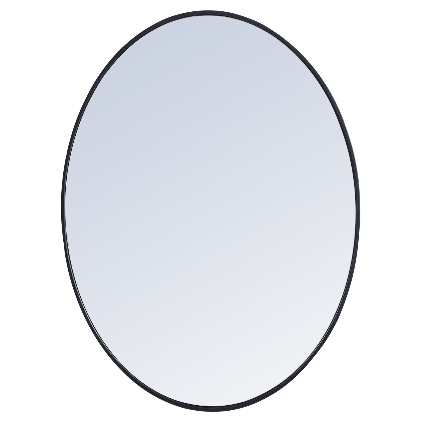 MR4630BK Decker 40" x 30" Metal Framed Oval Mirror in Black