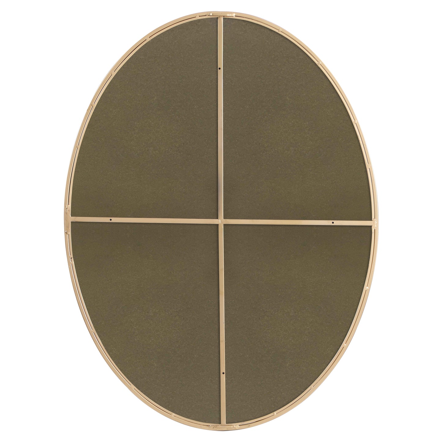 MR4630BR Decker 40" x 30" Metal Framed Oval Mirror in Brass