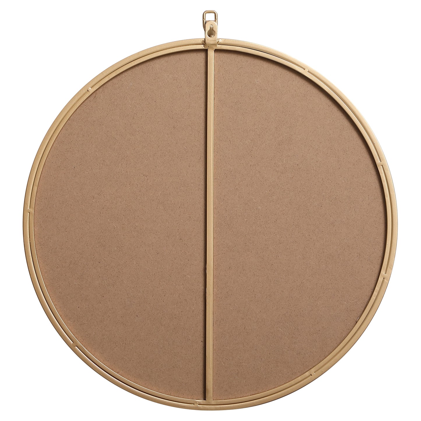 MR4721BR Rowan 21" x 21" Metal Framed Round Mirror with Decorative Hook in Brass