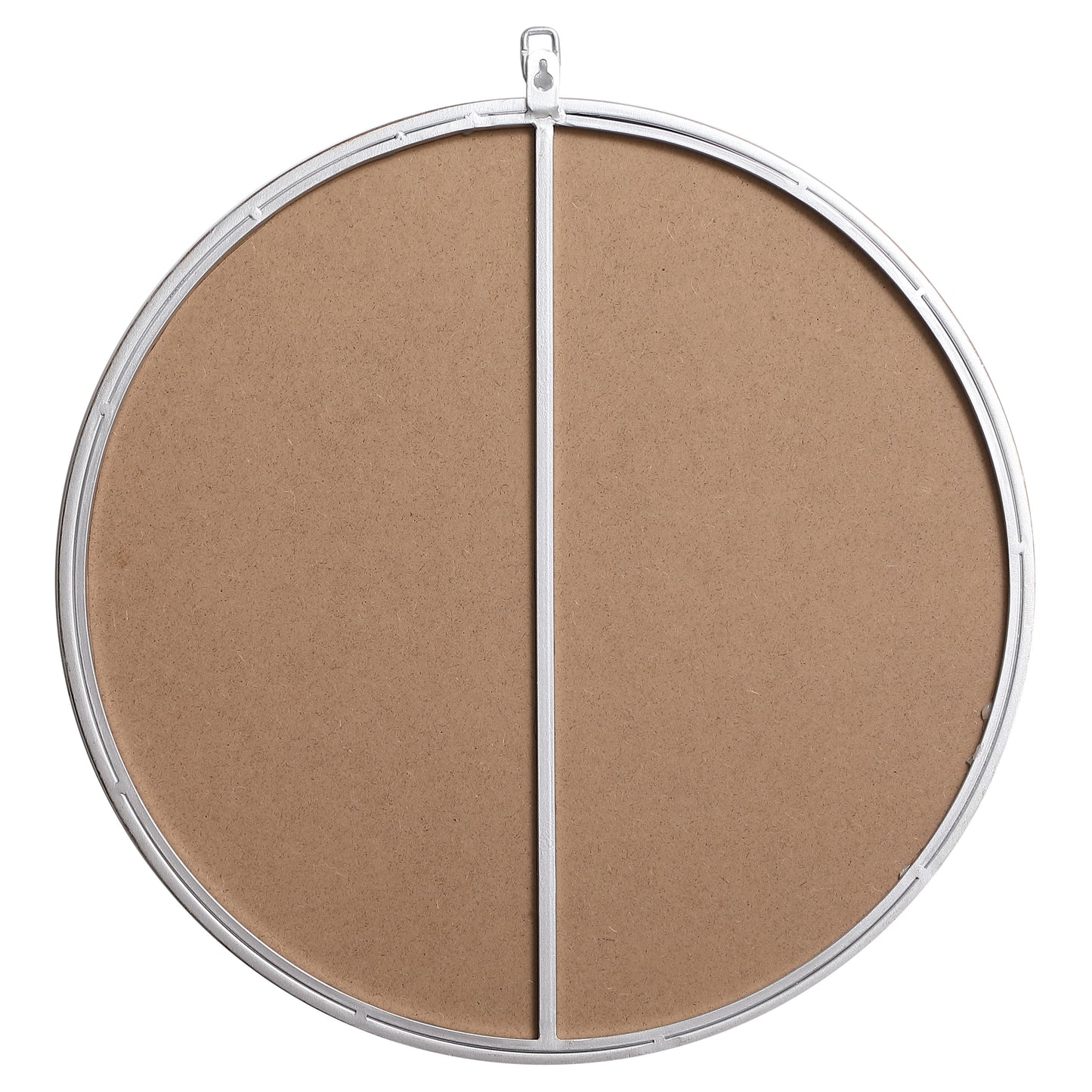 MR4721S Rowan 21" x 21" Metal Framed Round Mirror with Decorative Hook in Silver