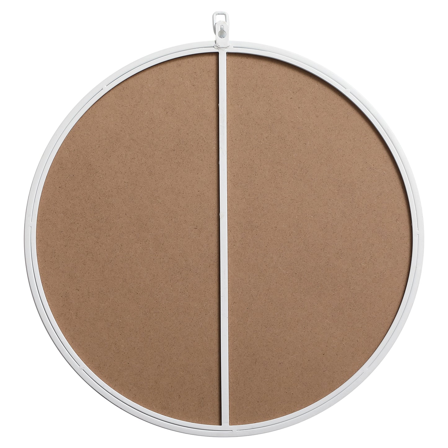MR4721WH Rowan 21" x 21" Metal Framed Round Mirror with Decorative Hook in White