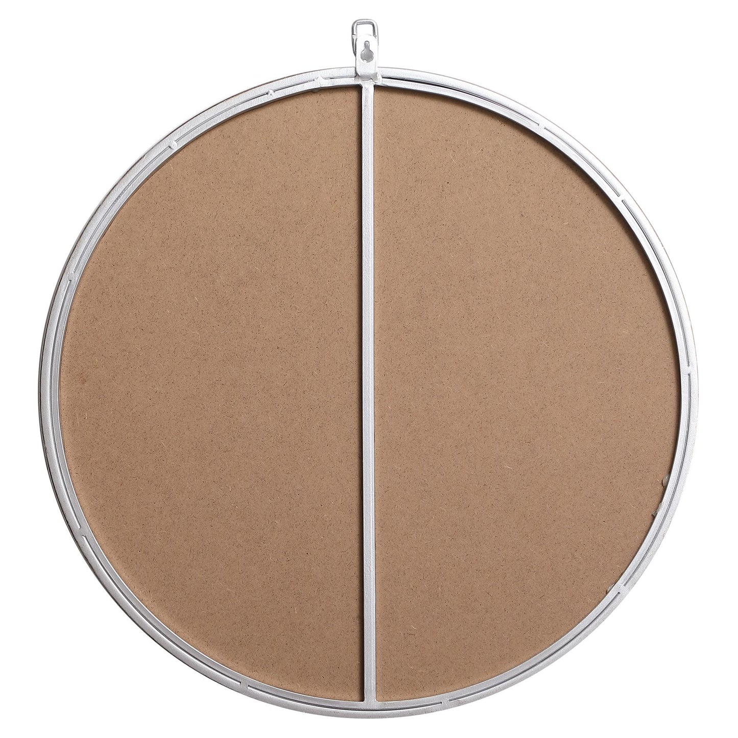 MR4721S Rowan 21" x 21" Metal Framed Round Mirror with Decorative Hook in Silver