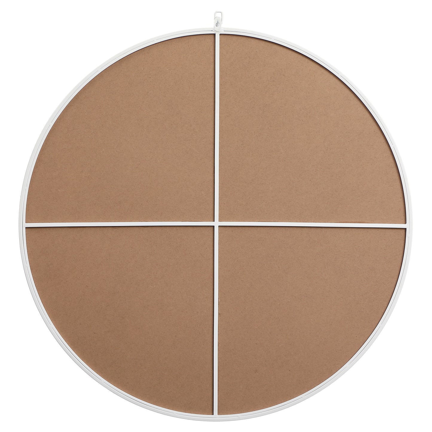 MR4739WH Rowan 39" x 39" Metal Framed Round Mirror with Decorative Hook in White