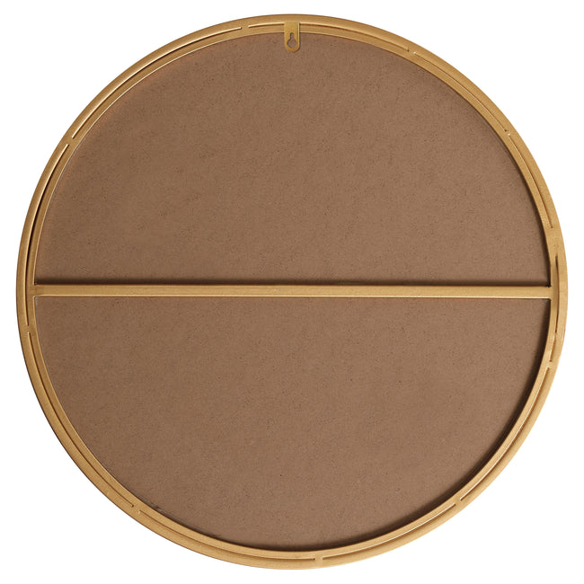 MR4818BR Eternity 18" x 18" Metal Framed Round Mirror in Brass