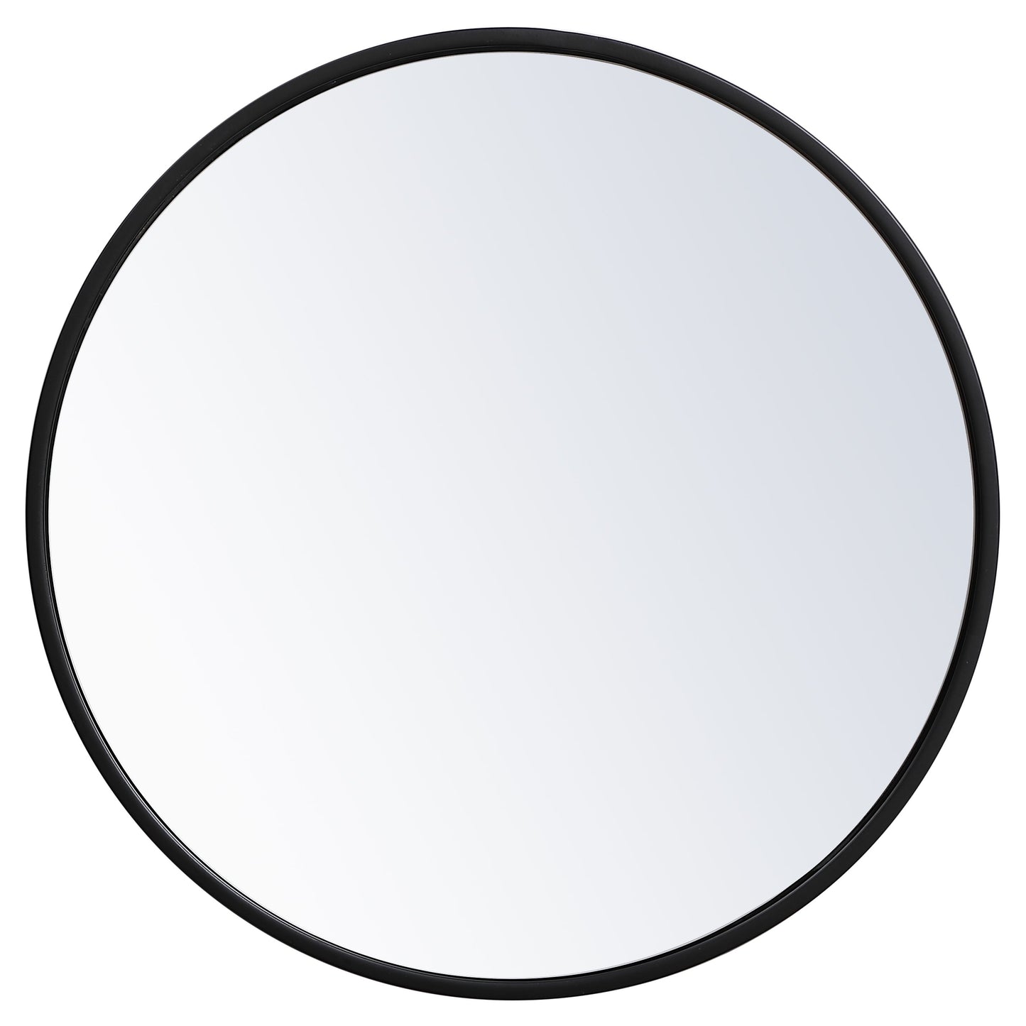 MR4818BK Eternity 18" x 18" Metal Framed Round Mirror in Black