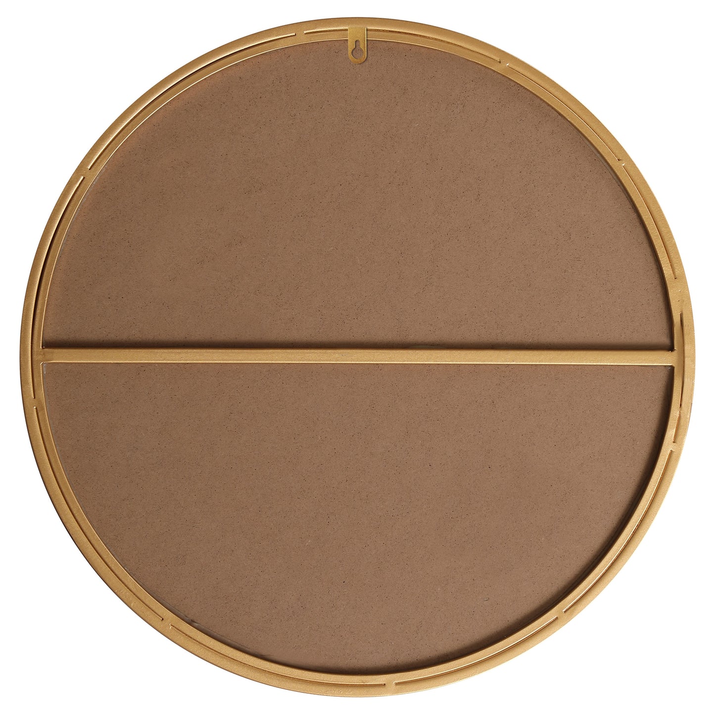 MR4818BR Eternity 18" x 18" Metal Framed Round Mirror in Brass