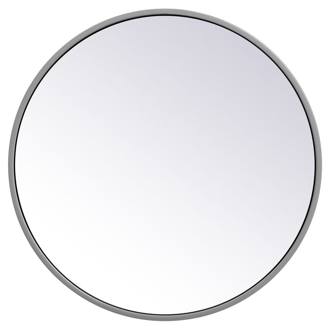 MR4818GR Eternity 18" x 18" Metal Framed Round Mirror in Grey