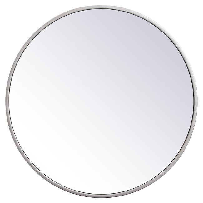 MR4818S Eternity 18" x 18" Metal Framed Round Mirror in Silver