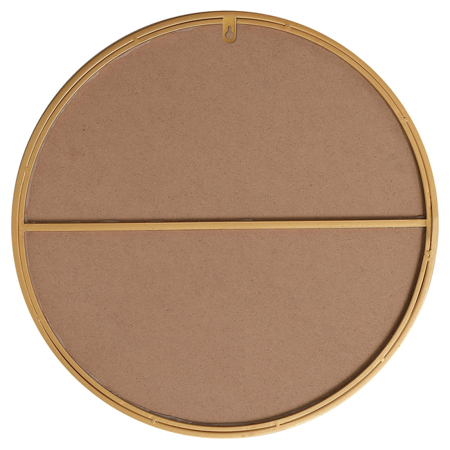 MR4821BR Eternity 21" x 21" Metal Framed Round Mirror in Brass