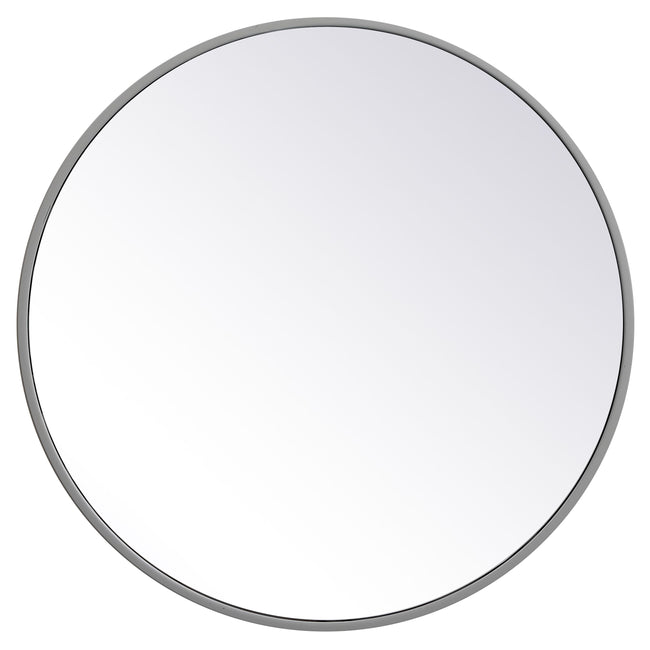 MR4821GR Eternity 21" x 21" Metal Framed Round Mirror in Grey