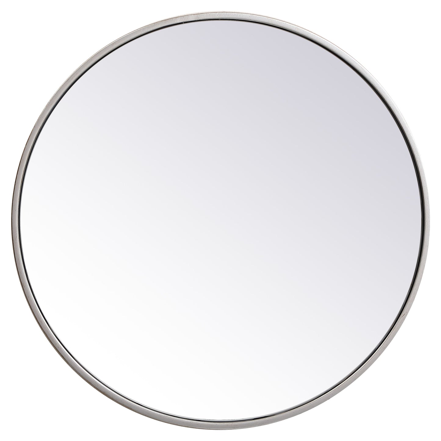 MR4821S Eternity 21" x 21" Metal Framed Round Mirror in Silver