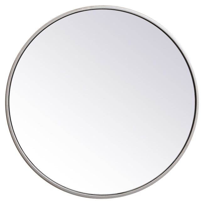 MR4821S Eternity 21" x 21" Metal Framed Round Mirror in Silver