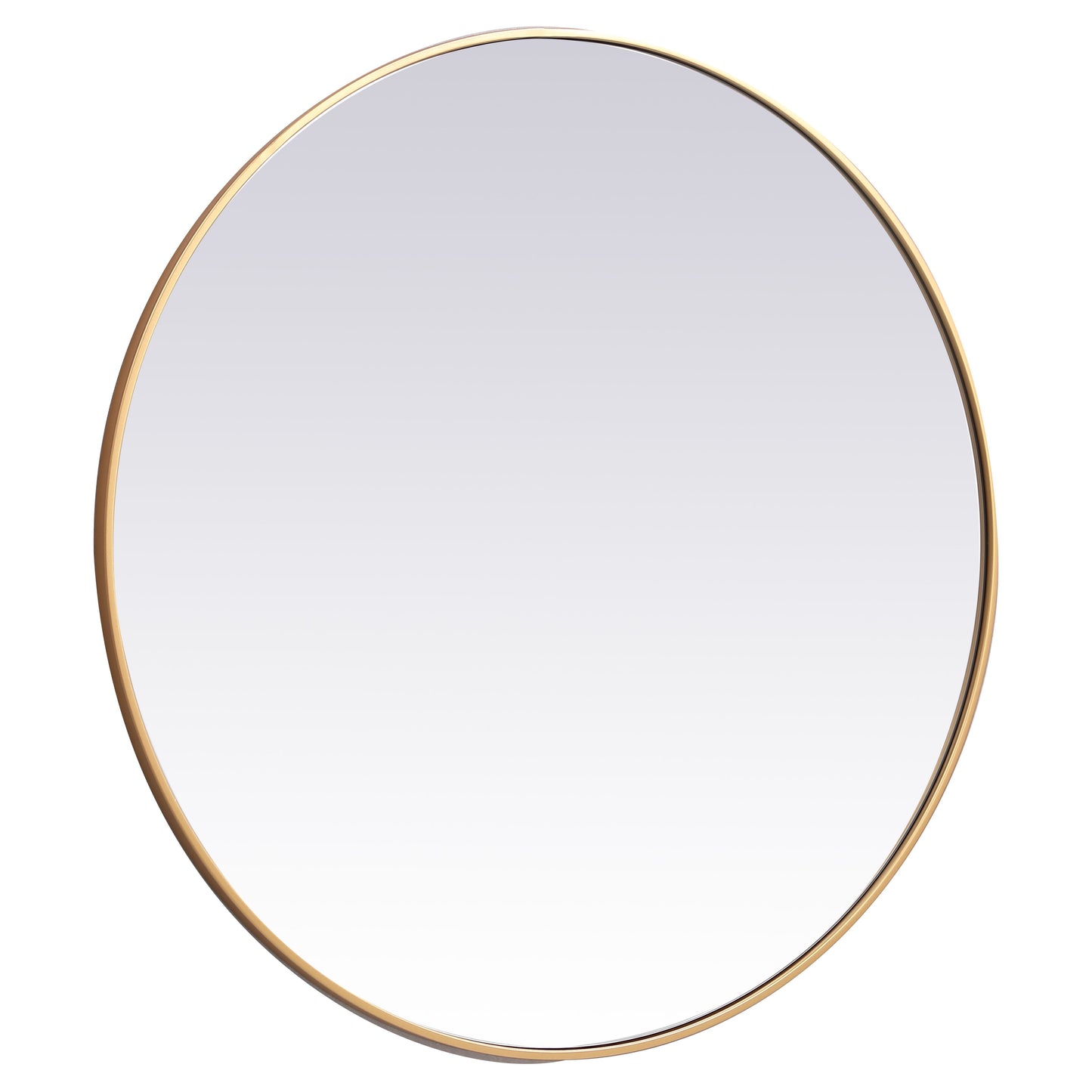 MR4839BR Eternity 39" x 39" Metal Framed Round Mirror in Brass