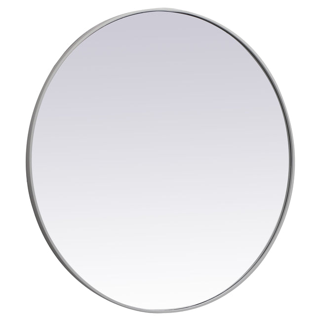 MR4839GR Eternity 39" x 39" Metal Framed Round Mirror in Grey