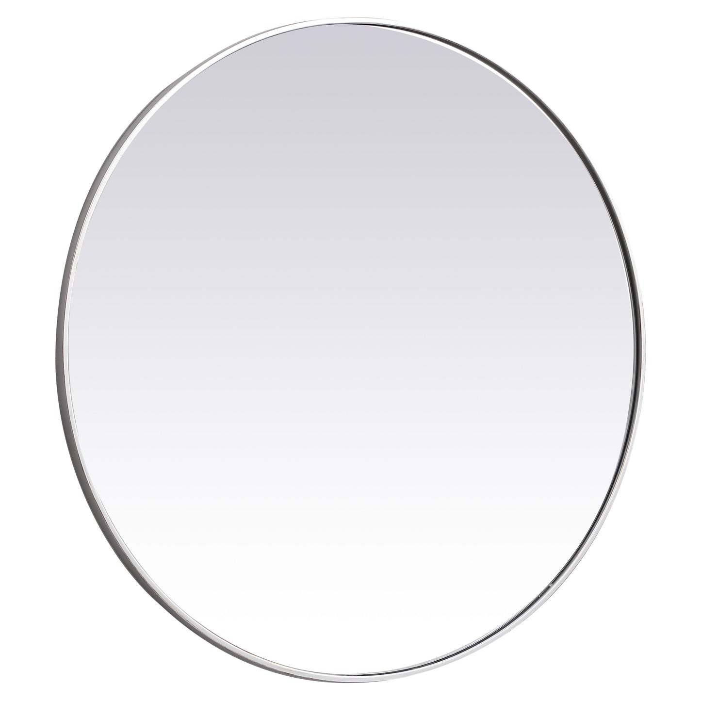 MR4839S Eternity 39" x 39" Metal Framed Round Mirror in Silver
