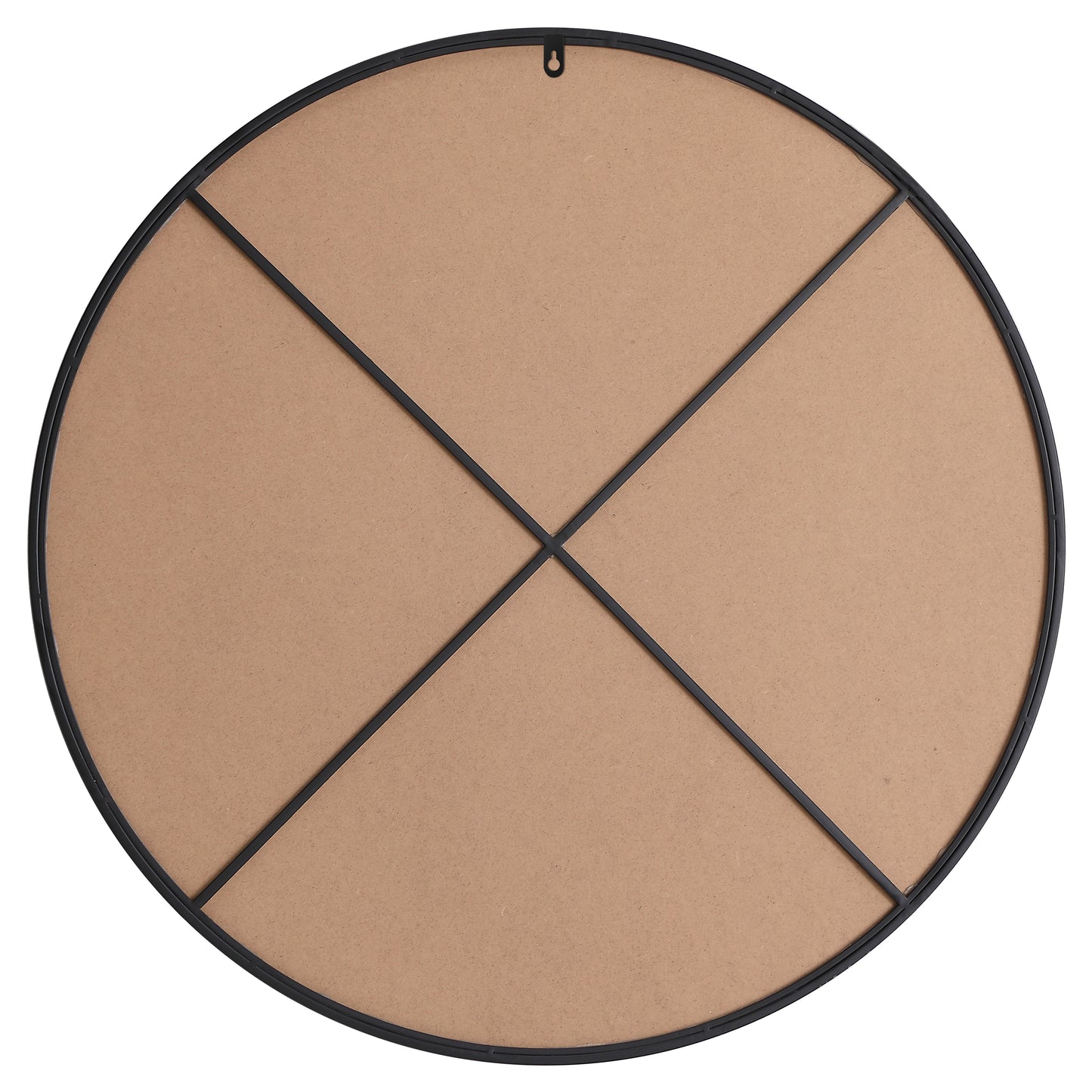 MR4839BK Eternity 39" x 39" Metal Framed Round Mirror in Black