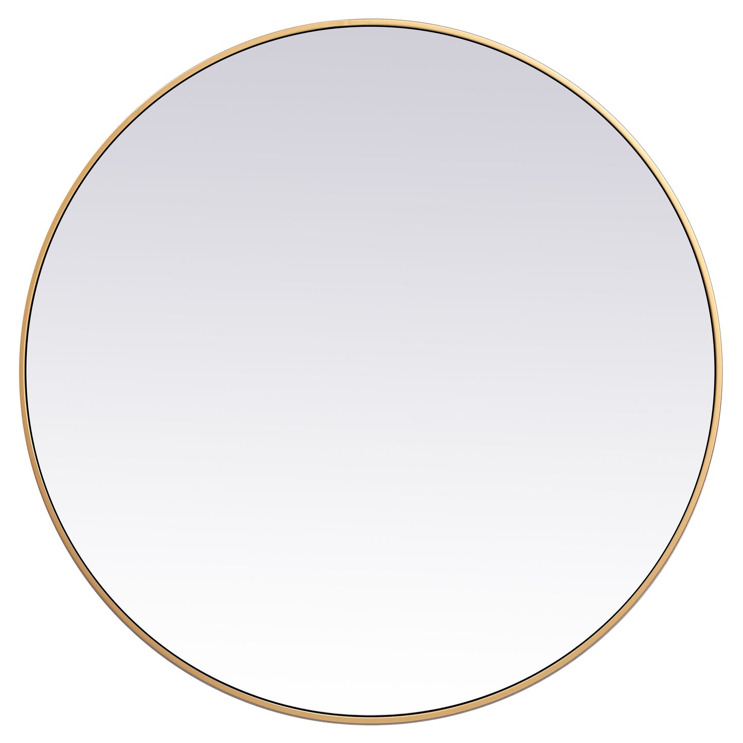 MR4839BR Eternity 39" x 39" Metal Framed Round Mirror in Brass