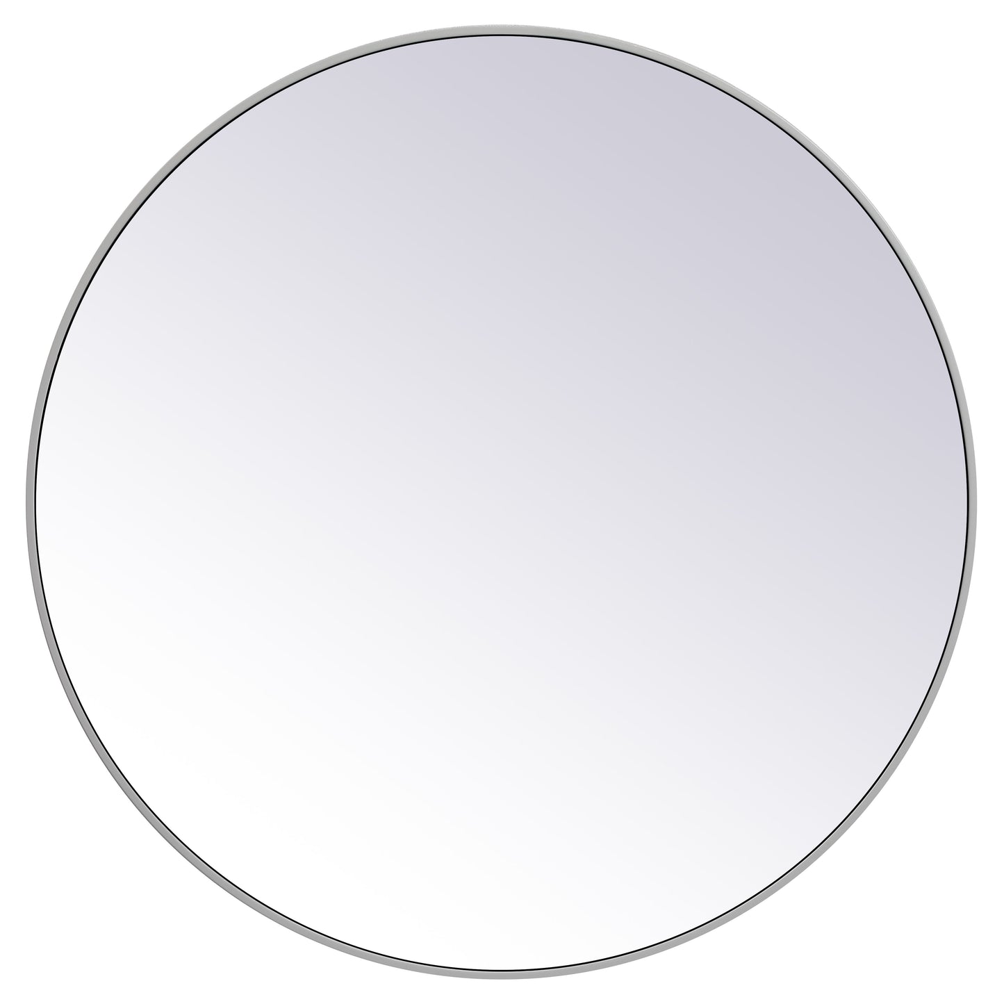MR4839GR Eternity 39" x 39" Metal Framed Round Mirror in Grey